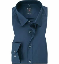 Brandneu 🤩 OLYMP Hemd Level Five Body Fit 6090/64/13 Popeline, Stahlblau, Rauchblau ✨