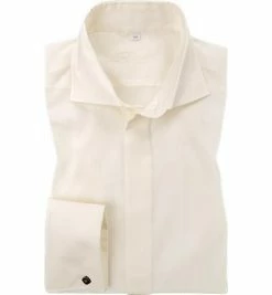 Bestpreis 🤩 Botthof Smokinghemd creme 37172/12 Comfort Fit, Popeline, Ecru 😀