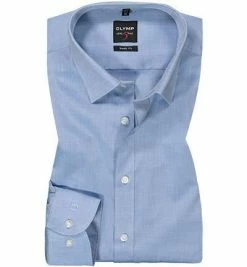 Rabatt 😉 OLYMP Hemd Level Five Body Fit 2080/64/19 Popeline, Stahlblau, Royal 💯