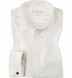 Aktion 🎁 Botthof Hemd Slim Semi-Hai UMA 52/85/378/12 Slim Fit, Satin, Creme, Ecru 🌟