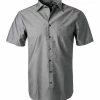 Großhandel ✨ Seidensticker Modern Kent 0001/67 Kurzarmhemd, Modern Fit, Fil à Fil, Grau 👏