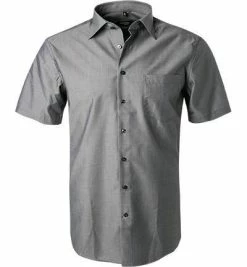 Großhandel ✨ Seidensticker Modern Kent 0001/67 Kurzarmhemd, Modern Fit, Fil à Fil, Grau 👏