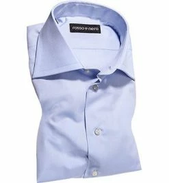 Billig ⌛ rosso e nero Hemd P01/0 Slim Fit, Baumwolle, Bleu 🔥