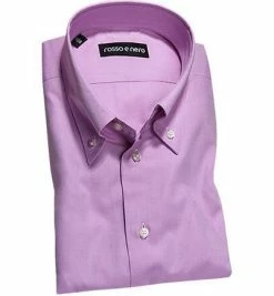 Auslauf 😍 rosso e nero Hemd P06/05 Slim Fit, Baumwolle, Flieder, Rosa ⭐