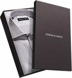 Budget 🎁 rosso e nero Hemd P05/07 Slim Fit, Twill, Hellgrau, Grau 🔥 -Hemden Verkaufsgeschäft 156789 norm3