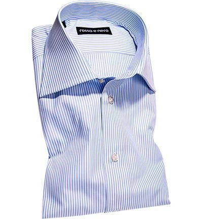 Bestes Angebot ✔️ rosso e nero Hemd P14/01 Slim Fit, Popeline, Bleu-weiß gestreift, Bleu-weiß 🧨 1 Bestes Angebot ✔️ rosso e nero Hemd P14/01 Slim Fit, Popeline, Bleu-weiß gestreift, Bleu-weiß 🧨