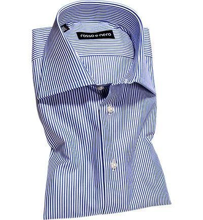 Rabatt 🎉 rosso e nero Hemd P14/0 Slim Fit, Popeline, Blau-weiß gestreift, Mittelblau-weiß ❤️ 1 Rabatt 🎉 rosso e nero Hemd P14/0 Slim Fit, Popeline, Blau-weiß gestreift, Mittelblau-weiß ❤️