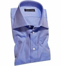 Bestes Angebot ⌛ rosso e nero Hemd P1/03 Slim Fit, Oxford, Mittelblau meliert, Mittelblau 🛒