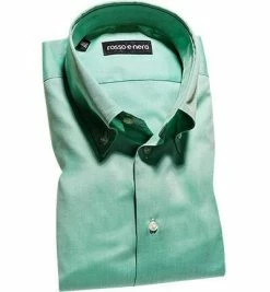 Bestpreis ✨ rosso e nero Hemd P06/08 Slim Fit, Baumwolle, Grün 😍