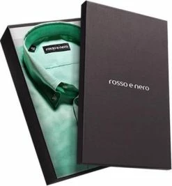 Bestpreis ✨ rosso e nero Hemd P06/08 Slim Fit, Baumwolle, Grün 😍 -Hemden Verkaufsgeschäft 157329 norm3