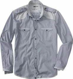 Bestpreis ✨ GAS Hemd 151038/0102/0194 Slim Fit, Baumwolle, Blau-grau ⭐