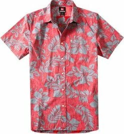 Beste Bewertungen von 🎁 Quiksilver Hemd EQYWT00039/RQQ6 Kurzarmhemd, Modern Fit, Popeline, Rot-grau gemustert, Rot-grau ❤️