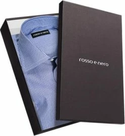 Rabatt 🛒 rosso e nero Hemd 107/01 Slim Fit, Popeline, Weiß-blau gestreift, Weiß-blau 🥰 -Hemden Verkaufsgeschäft 181498 norm3