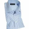 Blitzangebot ❤️ rosso e nero Hemd 75/01 Slim Fit, Popeline, Blau-weiß kariert, Blau-weiß ✔️