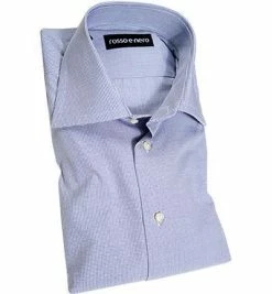 Angebote 😀 rosso e nero Hemd P18/0 Slim Fit, Popeline, Blau-weiß kariert, Blau-weiß 🧨