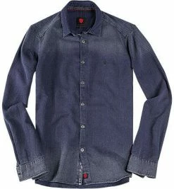 Neu 🔔 Strellson Sportswear Seth-W 1400669/14001620/720 Hemd, Slim Fit, Baumwolle, Navy meliert, Saphirblau 🎁