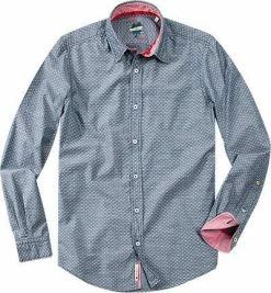 Rabatt 🛒 Lucky de Luca Hemd Nyro 1110/1 Slim Fit, Baumwolle, 👖 Jeansblau-weiß gemustert, 👖 Jeansblau 💯