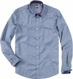 Großhandel 🧨 Lucky de Luca Hemd Nyro 1125/1 Slim Fit, Baumwolle, Blau kariert, Blau ✔️