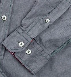 Aktion 👏 Lucky de Luca Hemd Joey 1207/3 Slim Fit, Fil à Fil, Grau 🌟 -Hemden Verkaufsgeschäft 193054 norm3