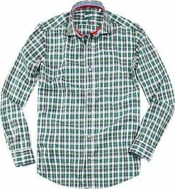 Rabatt 😉 Lucky de Luca Hemd Joey 1215/2 Slim Fit, Popeline, Blau-grün kariert, Grün 🔥