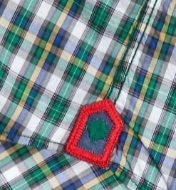 Rabatt 😉 Lucky de Luca Hemd Joey 1215/2 Slim Fit, Popeline, Blau-grün kariert, Grün 🔥 -Hemden Verkaufsgeschäft 193060 norm5