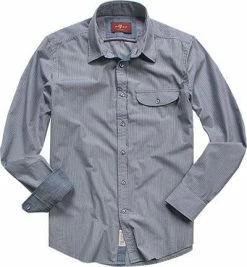 Bester Verkauf 👍 7 for all mankind Hemd S6M0142GR Baumwolle, Blau-weiß gestreift 🌟