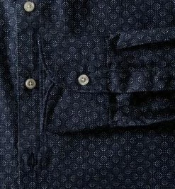 Coupon ⭐ RENÉ LEZARD Hemd 46/07/7518/X972W/575 Popeline, Navy-weiß gemustert, Navy 😀 -Hemden Verkaufsgeschäft 195570 norm3