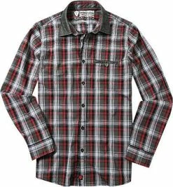 Besorgen 🔔 Strellson Sportswear Coby-W 1400628/14001625/363 Hemd, Regular Fit, Popeline, Anthrazit-rot kariert, Anthrazit-rot 🤩