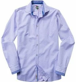 Am billigsten 👍 Lucky de Luca Hemd Joey 3218/1 Slim Fit, Baumwolle, Hellblau-weiß kariert, Blue 🧨