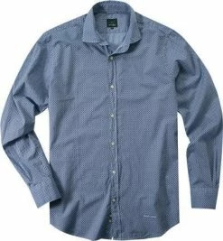 Großhandel 🔔 Henry Cotton's Hemd 5016050/26209/720 Popeline, Hellblau-marine gemustert, Blau ❤️