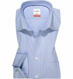 Aktion ⌛ OLYMP Hemd Luxor Modern Fit 3390/64/11 Popeline, Bleu meliert, Bleu 🧨