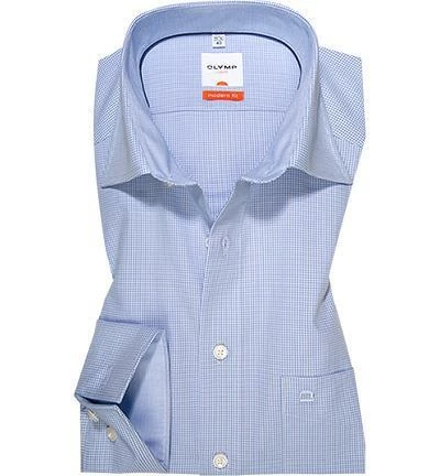 Aktion ⌛ OLYMP Hemd Luxor Modern Fit 3390/64/11 Popeline, Bleu meliert, Bleu 🧨 1 Aktion ⌛ OLYMP Hemd Luxor Modern Fit 3390/64/11 Popeline, Bleu meliert, Bleu 🧨