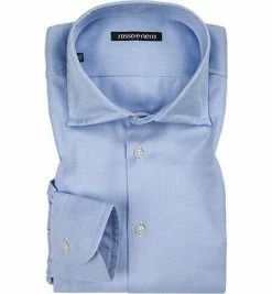 Auslauf ⌛ rosso e nero Hemd Alaska 36/7 Slim Fit, Fischgrat, Hellblau-weiß, Hellblau ⌛