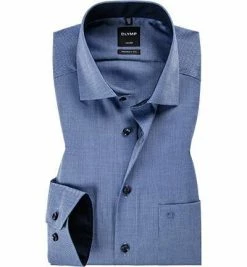 Angebote 🌟 OLYMP Luxor Modern Fit 0400/64/18 Hemd, Baumwolle, Marine meliert, Marine 👍