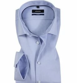 Rabatt 🛒 Seidensticker Tailored Kent 242610/11 Hemd, Tailored Fit, Baumwolle, Bleu meliert, Millraye hellblau ⌛
