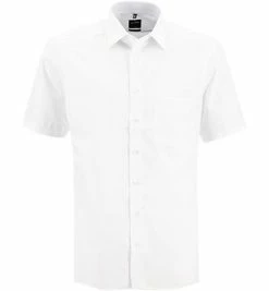 Schlussverkauf 🥰 OLYMP Hemd Luxor Modern Fit 0300/12/00 Kurzarmhemd, Chambray, Weiß 🌟