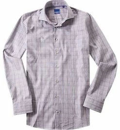 Auslauf 🔥 JOOP! Hemd Panko 17006734/366 Slim Fit, Baumwolle, Rot-schwarz kariert, Bordeaux 🥰