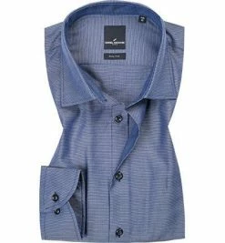 Bester Verkauf 🤩 Daniel Hechter Hemd Kent 10200/55985/63 Modern Fit, Baumwolle, Dunkelblau gemustert, Doveblue 🔥
