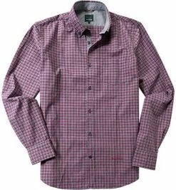 Am billigsten 🥰 Henry Cotton's Hemd 5202680/26280/494 Popeline, Roa-grau kariert, Rosa-grau 🧨