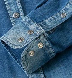 Neu 🧨 GAS Hemd 1507/010355/W139 👖 Jeanshemd, Slim Fit, Baumwolle, Blau, Denim 🤩 -Hemden Verkaufsgeschäft 230201 norm3