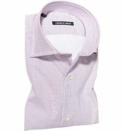 Blitzangebot 🥰 rosso e nero Hemd Eligio 670/04 Slim Fit, Popeline, Rot-blau gepunktet, Blau-rot 😍