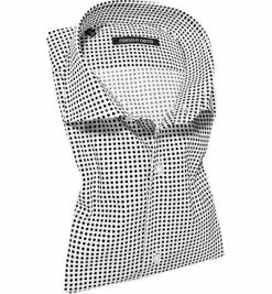 Neu 🌟 rosso e nero Hemd Ennio 660/06 Slim Fit, Popeline, Weiß-marine gepunktet, Marine-weiß ✨