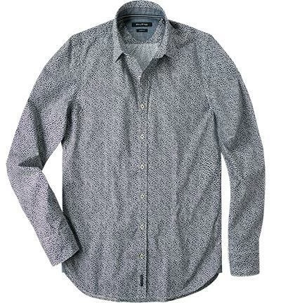 Auslauf 🌟 Marc O'Polo Hemd 623/1818/42072/L86 Shaped Fit, Baumwolle, Dunkelblau-weiß gemustert, Combo ✨ 1 Auslauf 🌟 Marc O'Polo Hemd 623/1818/42072/L86 Shaped Fit, Baumwolle, Dunkelblau-weiß gemustert, Combo ✨