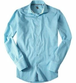 Schlussverkauf 😀 Lucky de Luca Hemd Joey 8222/1 Popeline, Türkis-mintgrün kariert, Turquois 🛒