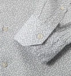 Billig 🧨 RENÉ LEZARD Hemd 62/07/X623W/2482/938 Shaped Fit, Baumwolle-Leinen, Hellgrau gemustert, Grey 🤩 -Hemden Verkaufsgeschäft 236600 norm3