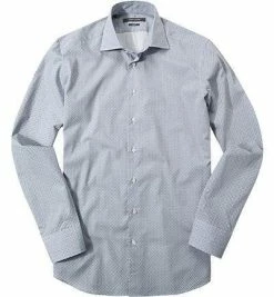 Blitzangebot 🎉 RENÉ LEZARD Hemd 62/07/X601S/2476/546 Shaped Fit, Popeline, Weiß-blau gepunktet , Royal blue 👏