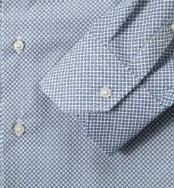 Blitzangebot 🎉 RENÉ LEZARD Hemd 62/07/X601S/2476/546 Shaped Fit, Popeline, Weiß-blau gepunktet , Royal blue 👏 -Hemden Verkaufsgeschäft 236601 norm3