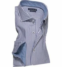 Bestes Angebot 🥰 Jacques Britt Hemd Ritch Washer 666160/18 Slim Fit, Baumwolle, Dunkelblau-weiß gestreift, Marine-weiß 🎁