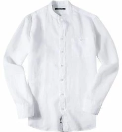 Am billigsten ⌛ RENÉ LEZARD Hemd 62/07/X975W/2491/000 Reines Leinen, weiß meliert, White 👏