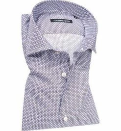 Top 10 😀 rosso e nero Hemd Mexico 0038/9710 Slim Fit, Popeline, Hellbrau-royal gemustert, Blau-braun ❤️